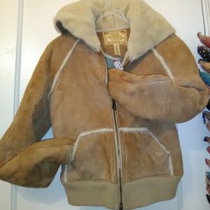 Abercombie and Fitch shearling aviator jacket